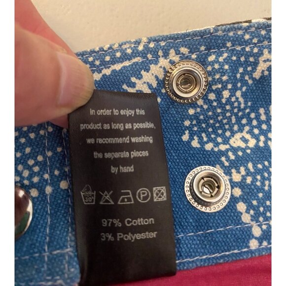 ZAND Amsterdam Wrap Skirt One Size Reversible Floral & Checkered Reversible - Picture 4 of 9